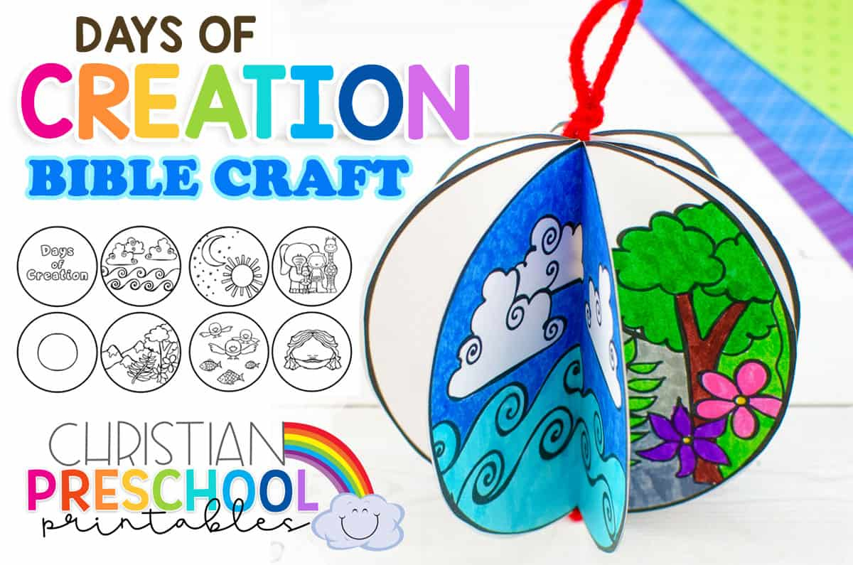 Free Printable Creation Craft For Kids - Christian Preschool throughout 7 Days Of Creation Free Printables
