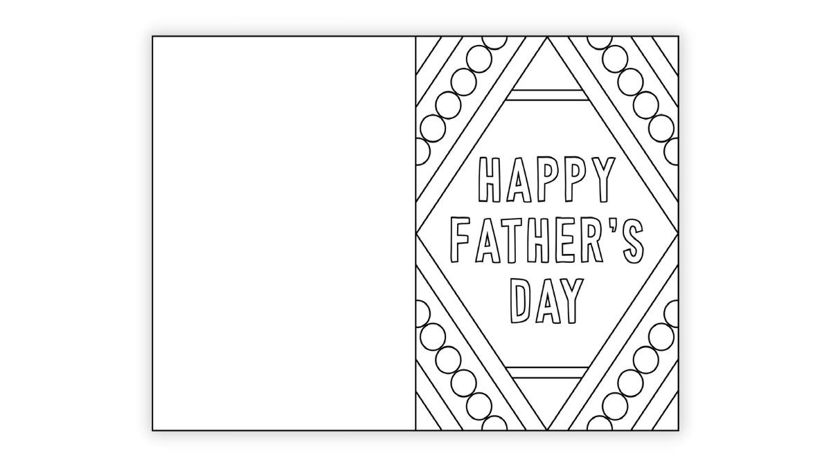 Free Printable Father'S Day Card To Color - The Craft-At-Home Family with regard to Printable Happy Fathers Day Card