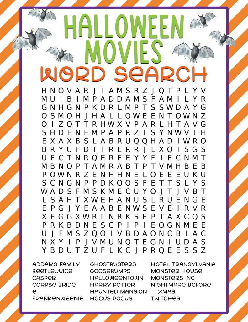 Free Printable Halloween Word Search - Pineapple Paper Co. with regard to Free Printable Halloween Word Searches