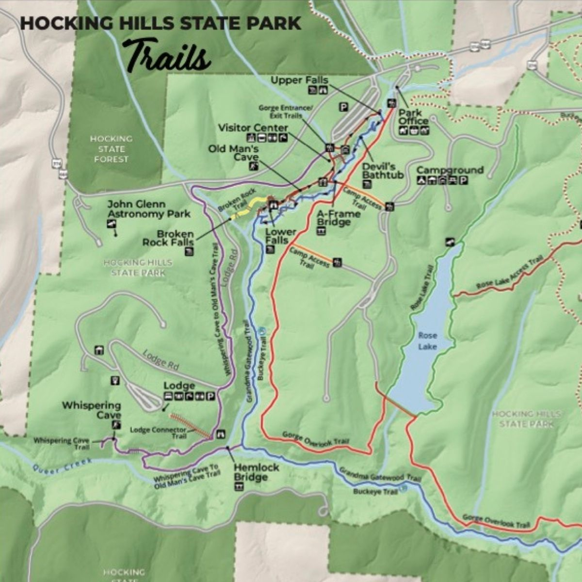 Free Printable Hocking Hills Trail Maps 2025 - Hello Honeycomb with regard to Printable Hocking Hills Trail Maps