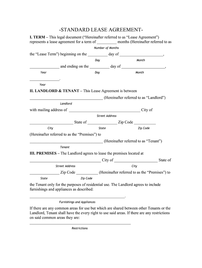 Free Printable Lease Agreement: Fill Out & Sign Online | Dochub pertaining to Free Printable Lease Agreement Template