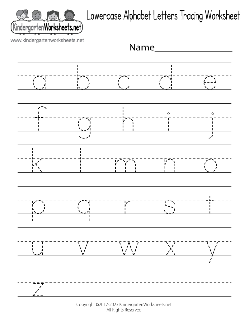 Free Printable Lowercase Alphabet Letters Tracing Worksheet inside Free Printable Abc Handwriting Worksheets