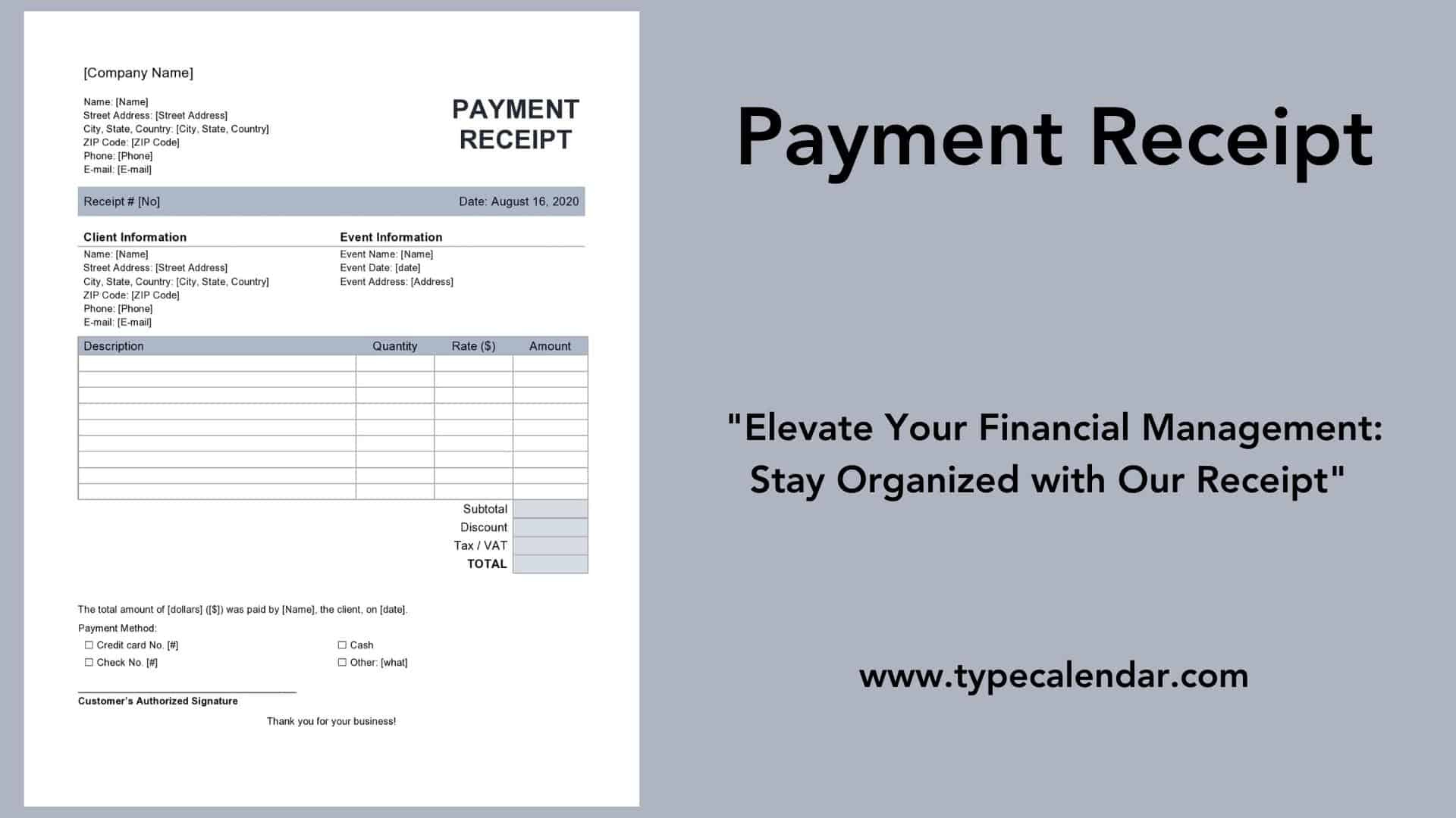 Free Printable Payment Receipt Templates [Word, Excel, Pdf] with Sample Receipt Of Payment Printable