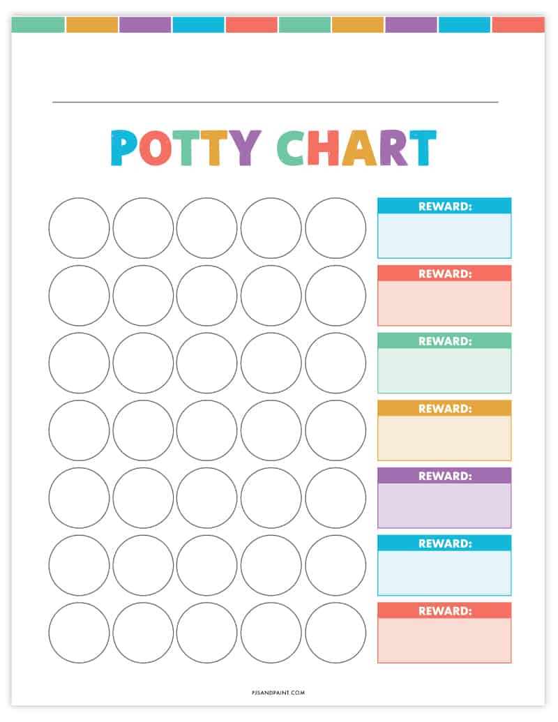 Free Printable Potty Training Chart | Free Instant Download intended for Potty Sticker Chart Printable Free