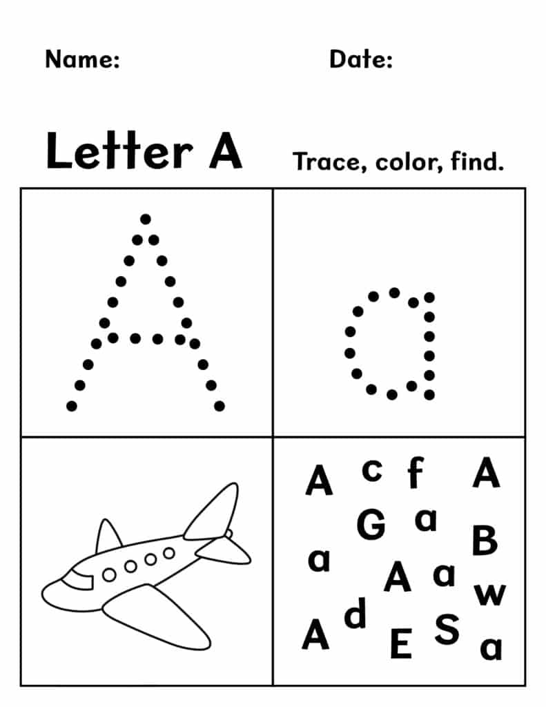 Free Printable Preschool Worksheets! ⋆ The Hollydog Blog within Free Printable Preschool Learning Worksheets