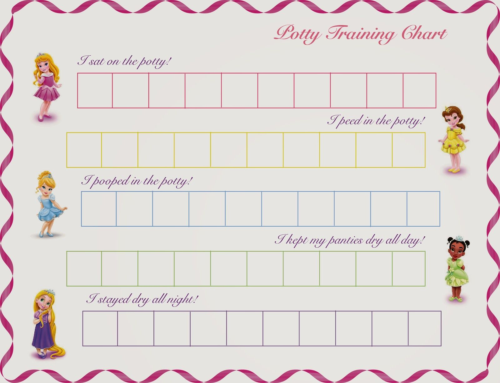 Free Printable Princess Potty Training Chart - Worksheets Library with regard to Princess Potty Chart Printable Free