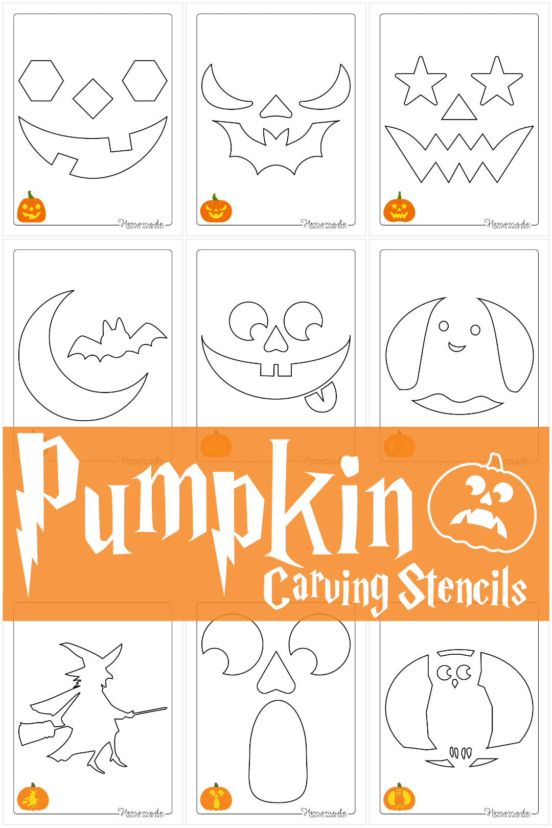 Free Printable Pumpkin Carving Stencils & Templates For Halloween with Pumpkin Carving Ideas For Kids Printable