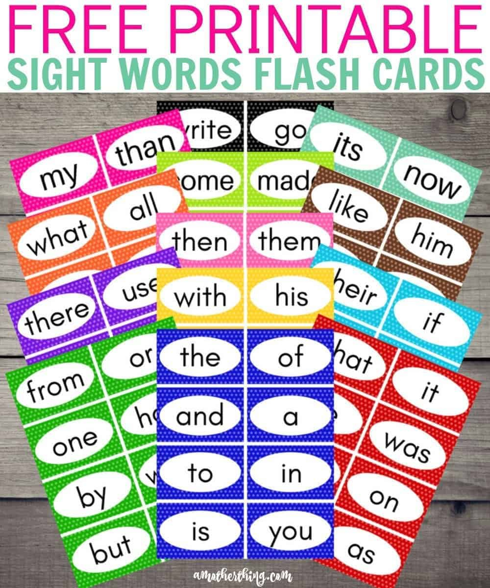 Free Printable Sight Words Flash Cards | It'S A Mother Thing within Free Printable Sight Word Flash Cards