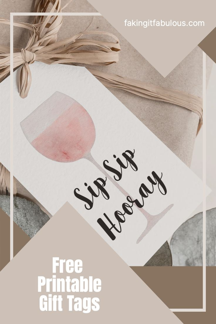 Free Printable Sip Sip Hooray Gift Tags inside Sip Sip Hooray Free Printable