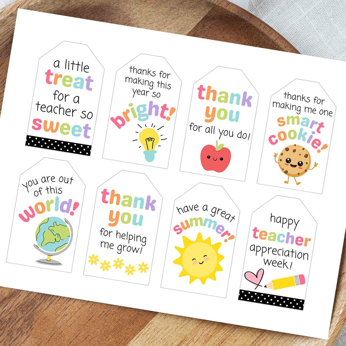 Free Printable Teacher Appreciation Gift Tags - Aubree Originals inside Teacher Appreciation Tags Free Printable