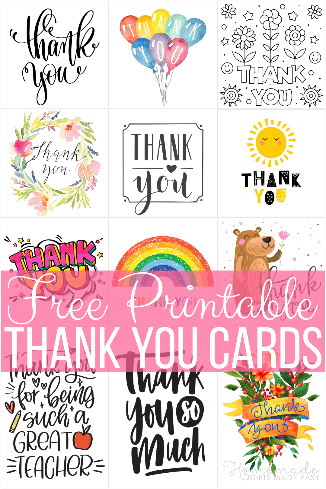 Free Printable Thank You Cards inside Teacher Thank You Card Printable Free
