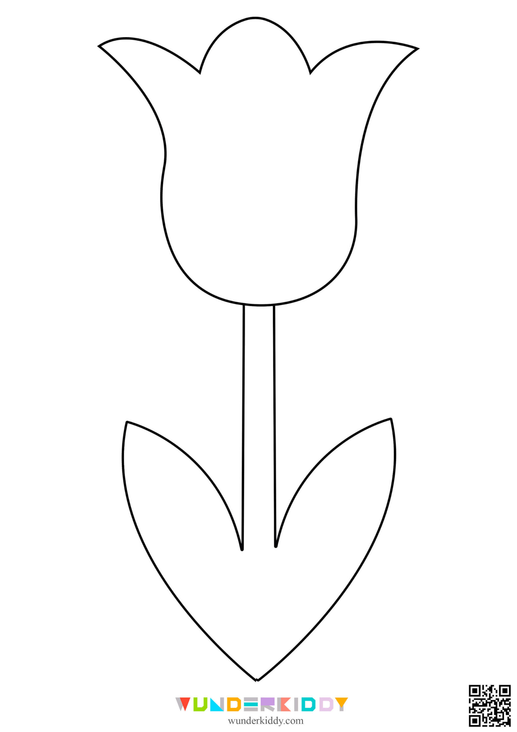 Free Printable Tulip Flower Craft Template For Kindergarten inside Printable Cut Out Tulip Template