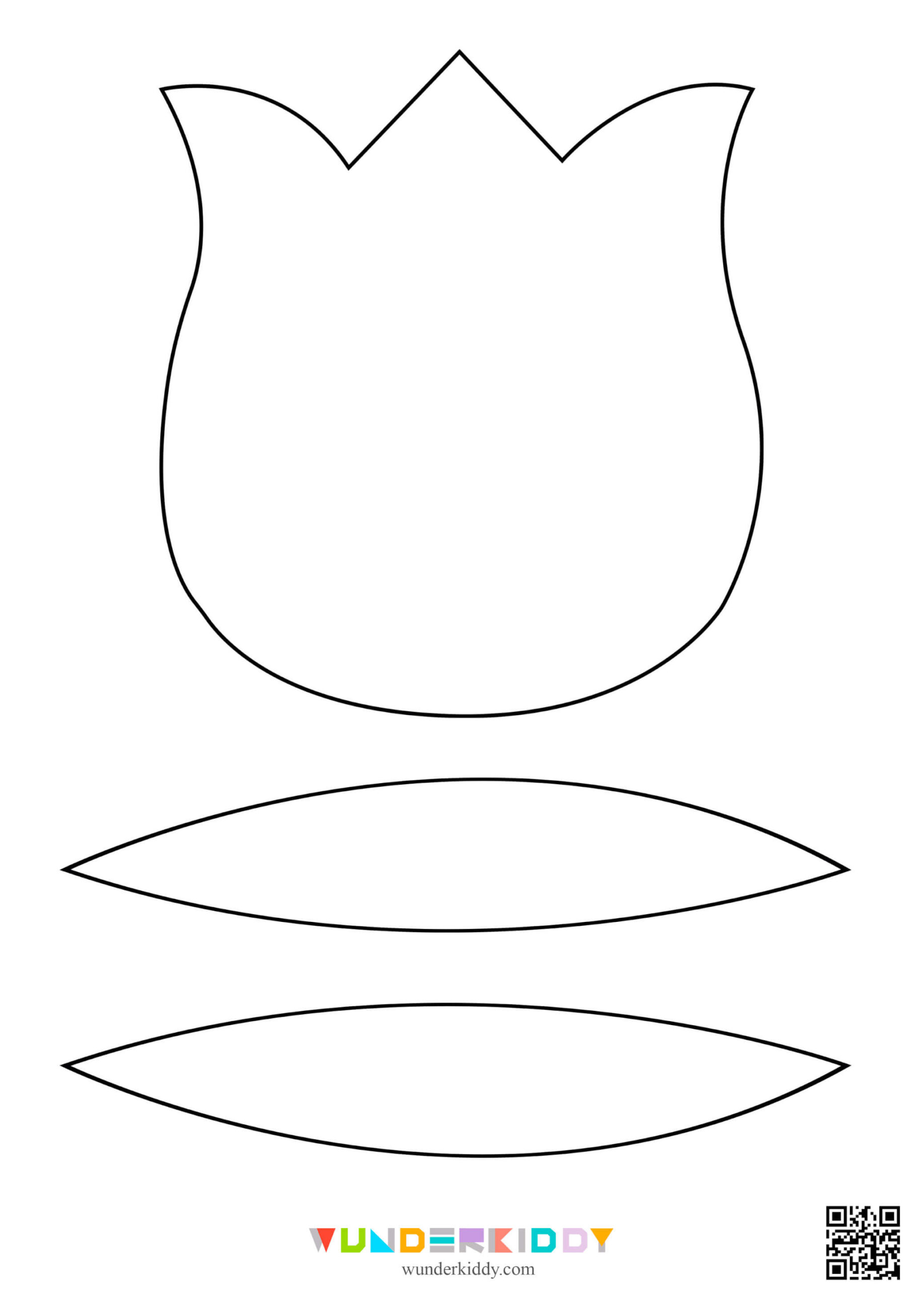 Free Printable Tulip Flower Craft Template For Kindergarten regarding Printable Cut Out Tulip Template