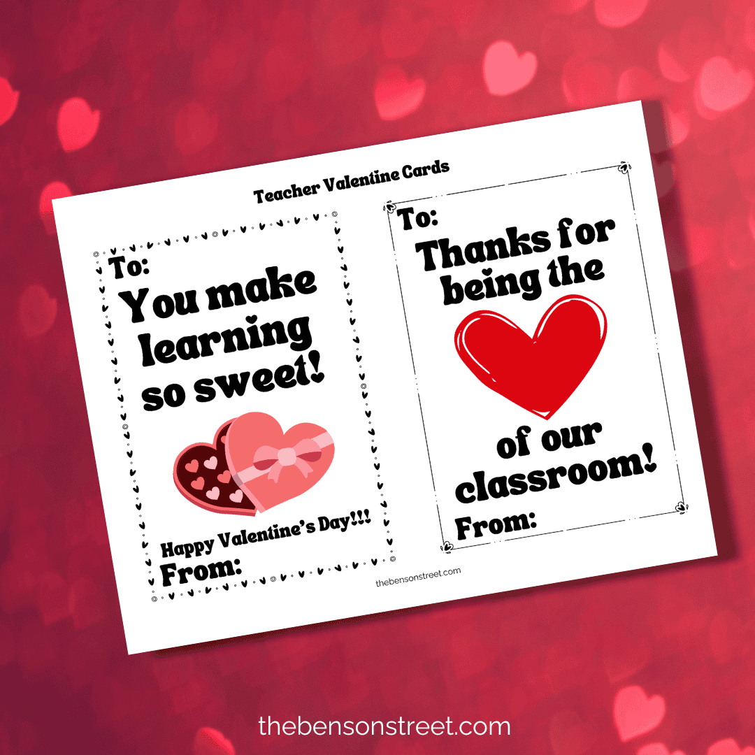 Free Printable Valentines Day Cards For Teacher From Student throughout Printable Valentine Card For Teacher