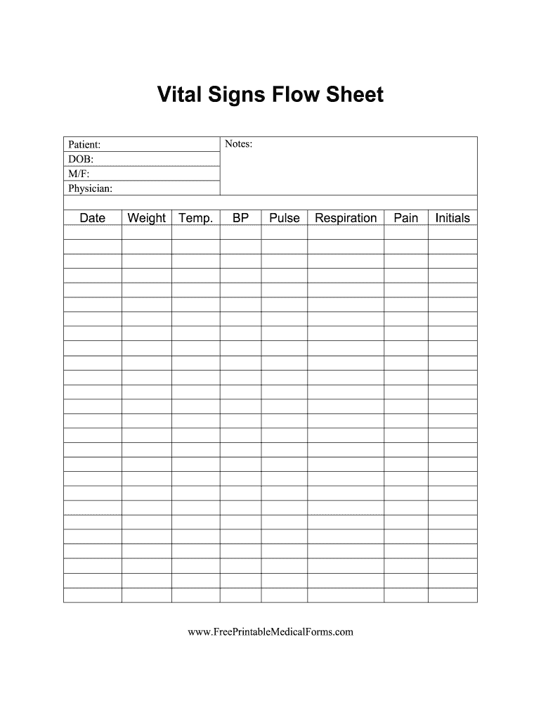 Free Printable Vital Signs Sheet: Fill Out & Sign Online | Dochub with Free Printable Vital Signs Sheet Nursing