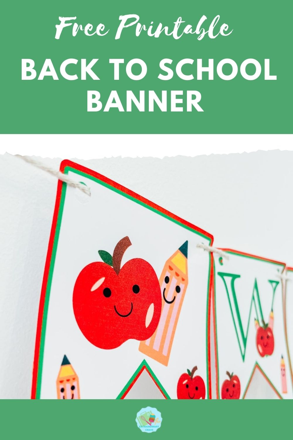 Free Printable Welcome Back Teacher Banner ⋆ Extraordinary Chaos pertaining to Free Welcome Back Sign Printable
