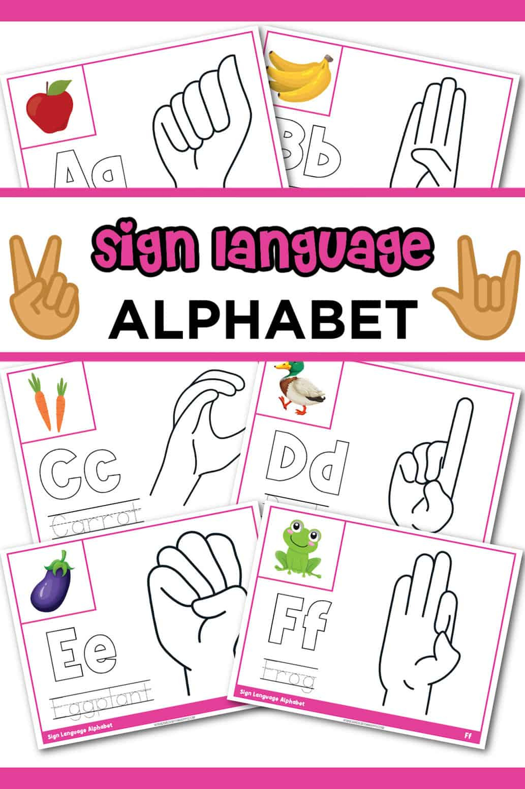 Free Sign Language Alphabet Printable - Made With Happy intended for Sign Language Alphabet Free Printable