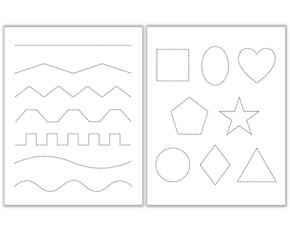 Free Tracing & Cutting Worksheets - The Craft-At-Home Family for Free Printable Tracing Worksheets
