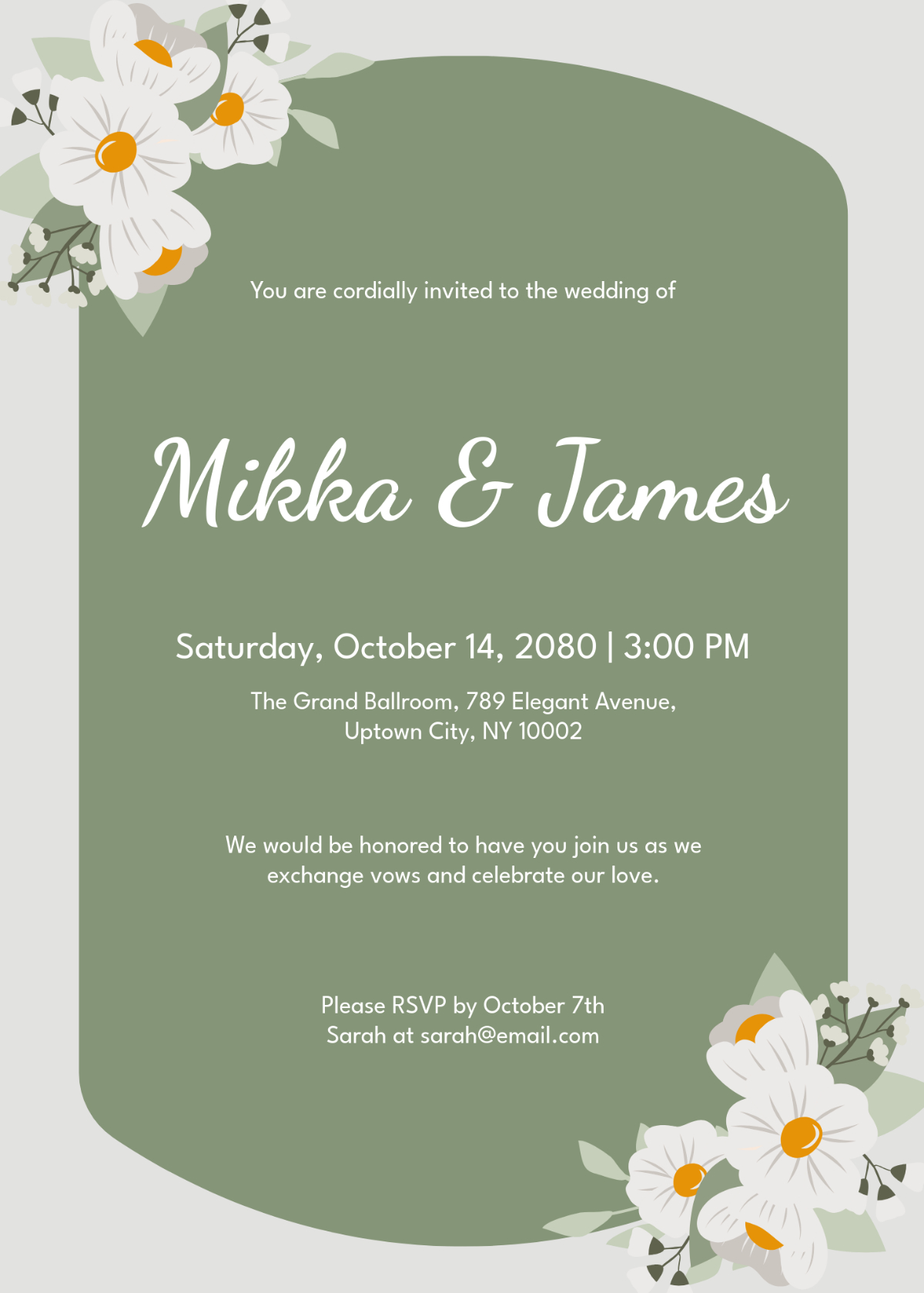 Free Wedding Invitation Templates, Editable And Printable in Free Printable Wedding Cards Templates