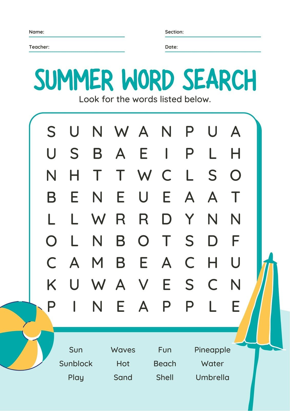Free Word Search Maker – Make Your Own Word Search | Canva pertaining to Create a Free Word Search Printable