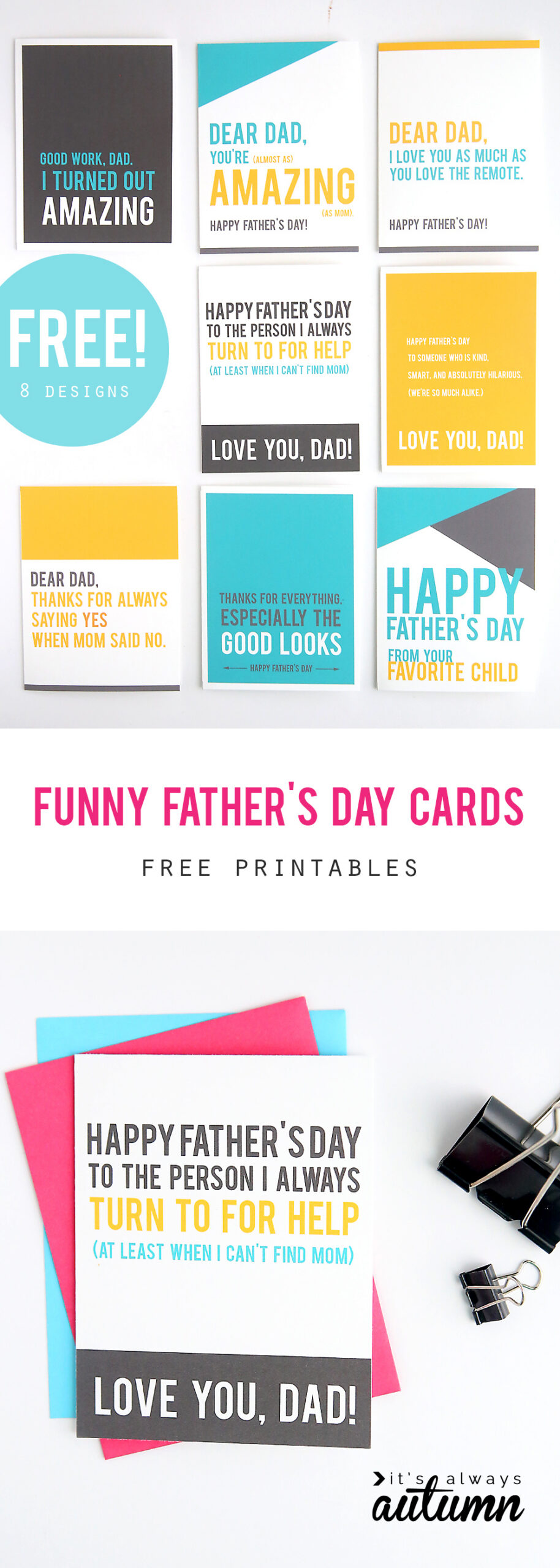 Funny Father'S Day Cards You Can Print At Home - It'S Always Autumn regarding Funny Fathers Day Printable Cards