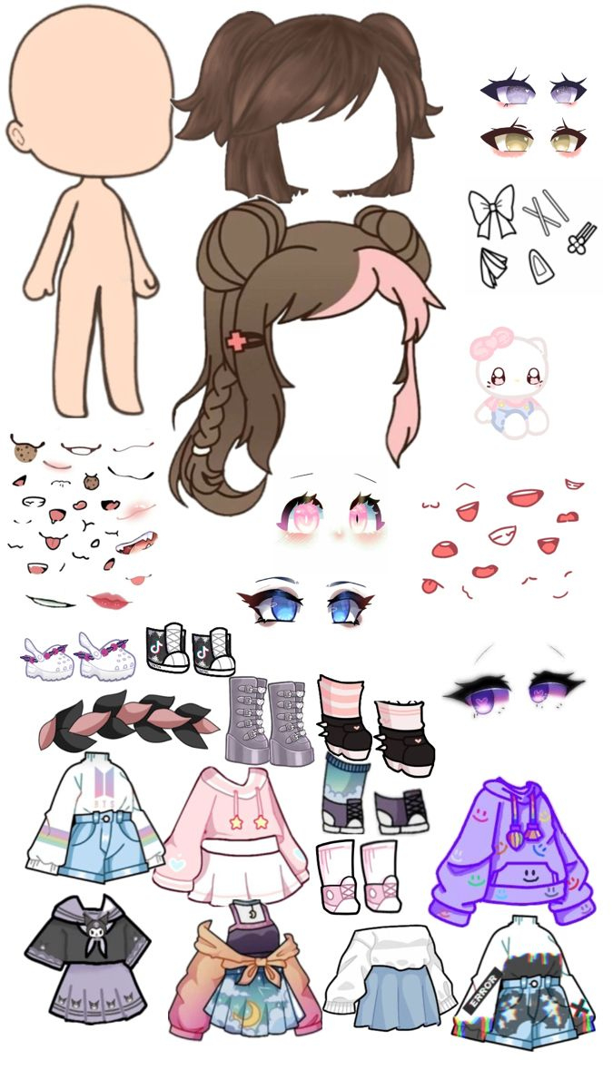 Gacha Life in Gacha Life Paper Doll Printable