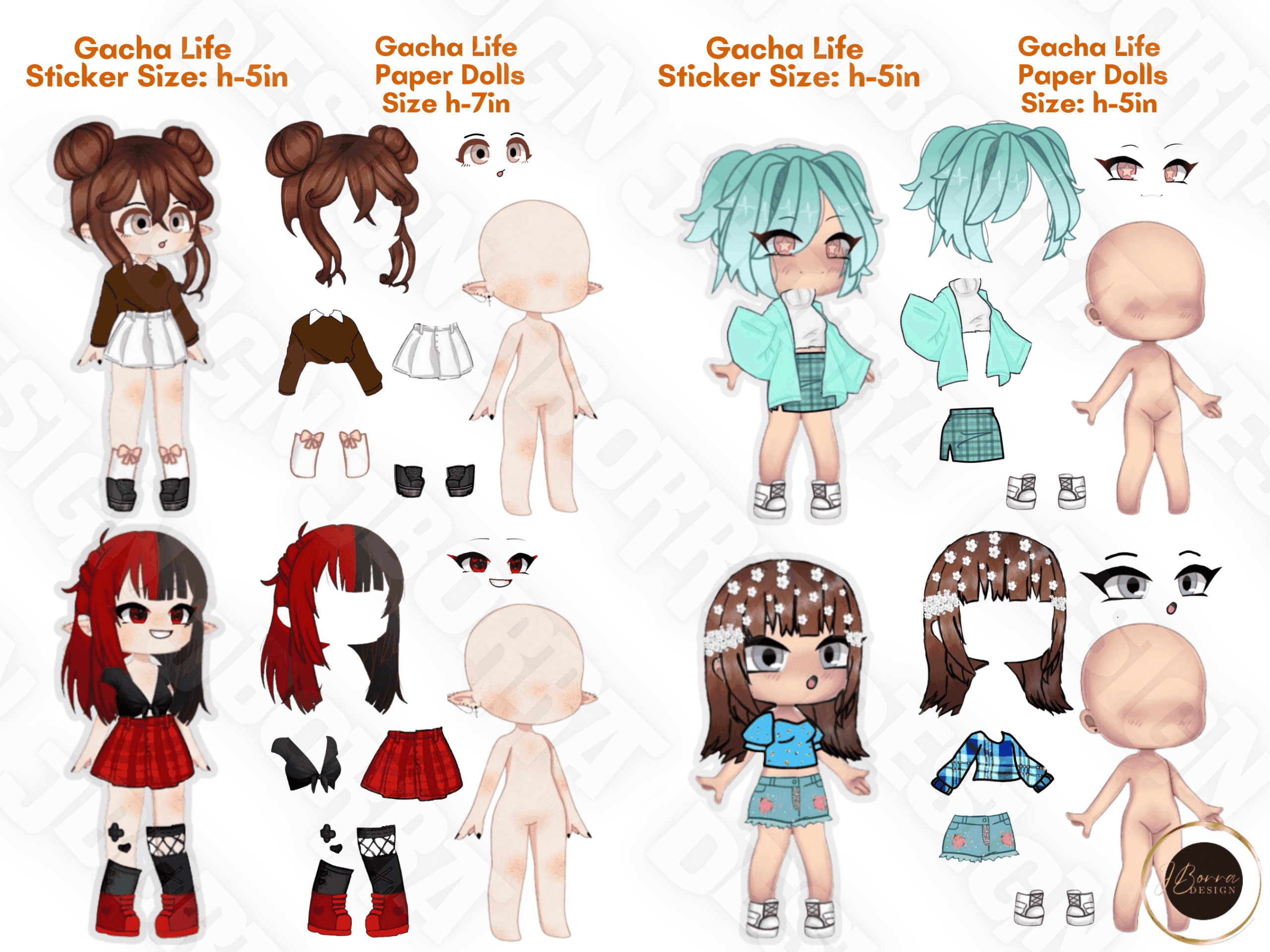 Gacha Life Paper Dolls Dress Up & Stickers W/Free 2 Gacha Life inside Gacha Life Paper Doll Printable