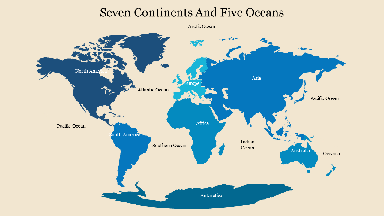 Get 7 Continents And 5 Oceans Powerpoint Template Slides pertaining to Printable 7 Continents And 5 Oceans