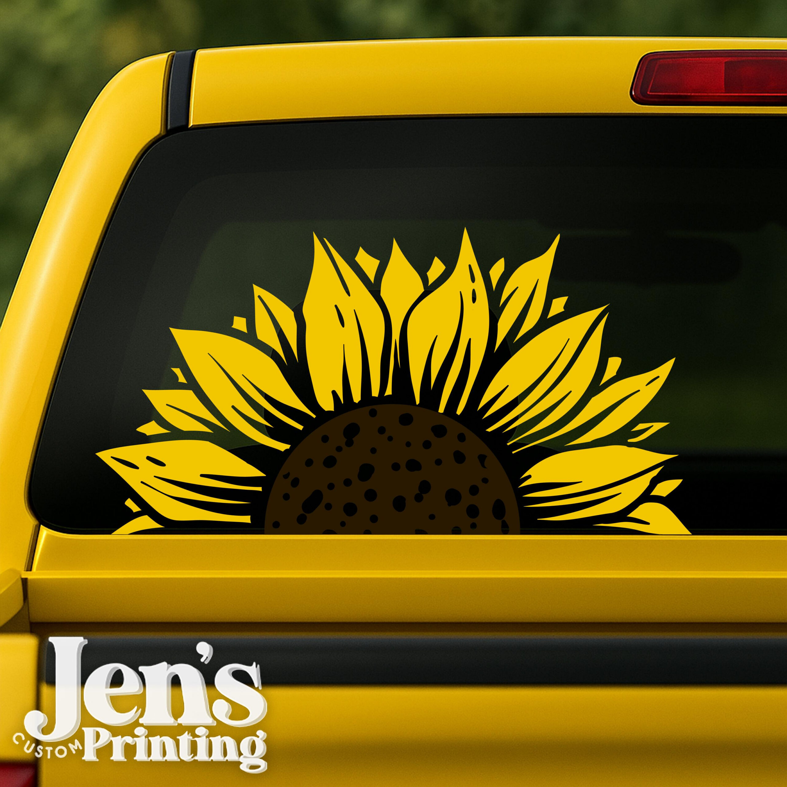 Half Sunflower Window Decals Car Decals Wall Decal Vinyl Decal with regard to Printable Vinyl For Car Decals