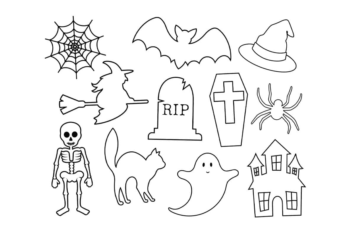 Halloween Templates - Free Printable Outlines, Shapes, & Stencils inside Halloween Templates Free Printable
