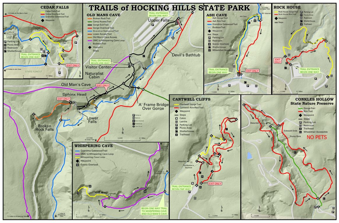 Hocking Hills Parks, Trails, & Hiking | Explore Hocking Hills inside Printable Hocking Hills Trail Maps