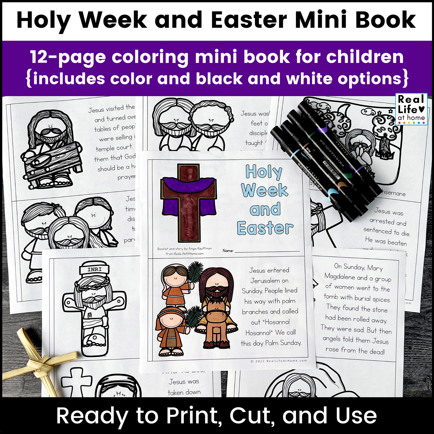 Holy Week For Kids: 10 Holy Week Activities Free Printable for Free Easter Plays For Black Churches Printable