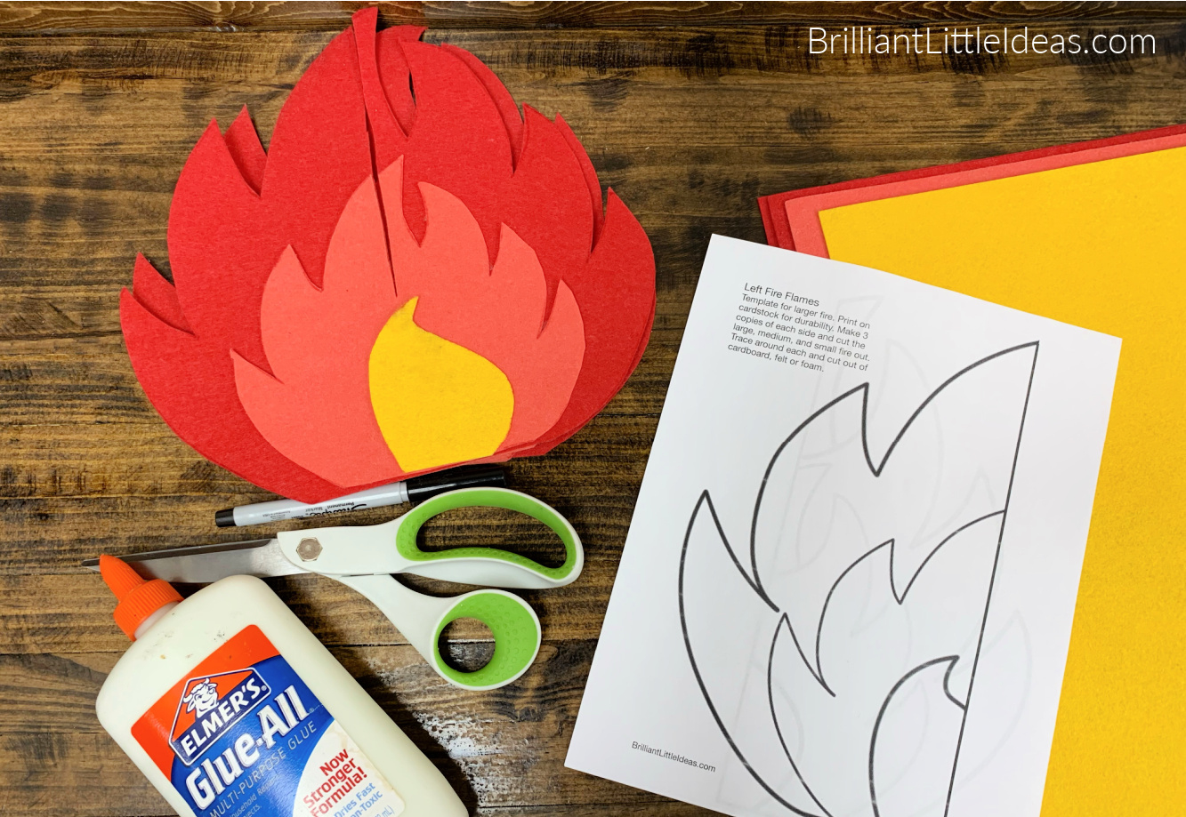 How To Make 3D Fire Flames With Printable Template | Brilliant within Printable Cut Out Flame Template