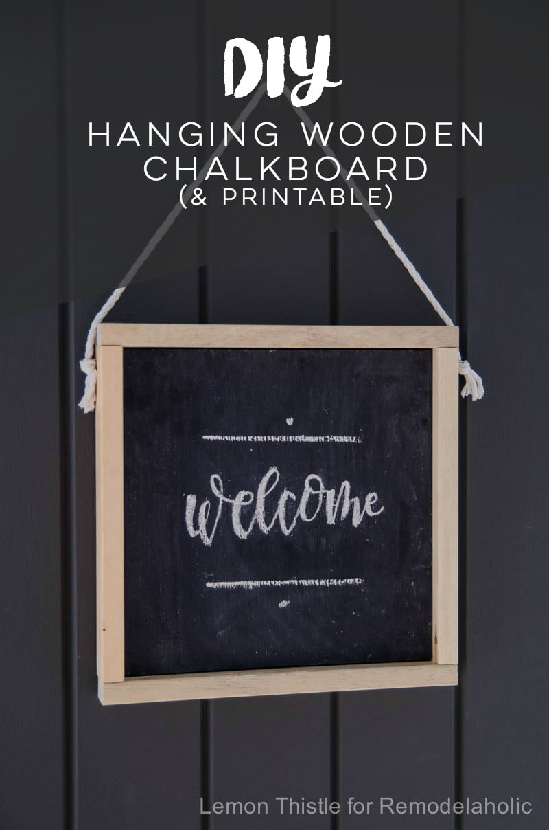 How To Make Your Own Wooden Chalkboard Welcome Sign + Free pertaining to Make Your Own Sign Printable Free