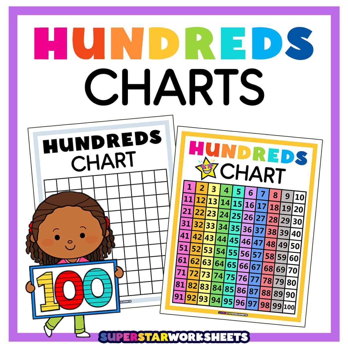 Hundreds Chart Printables - Superstar Worksheets intended for 100'S Chart Printable Free