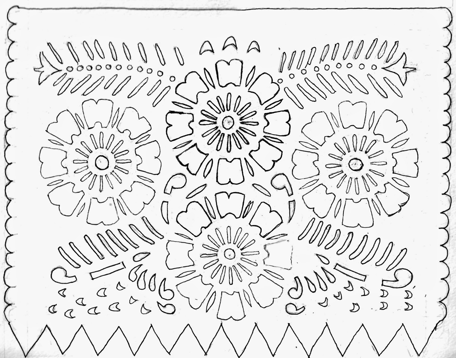 Introducing New Worlds With A Shrug: Make This: Papel Picado with Printable Easy Printable Papel Picado Template