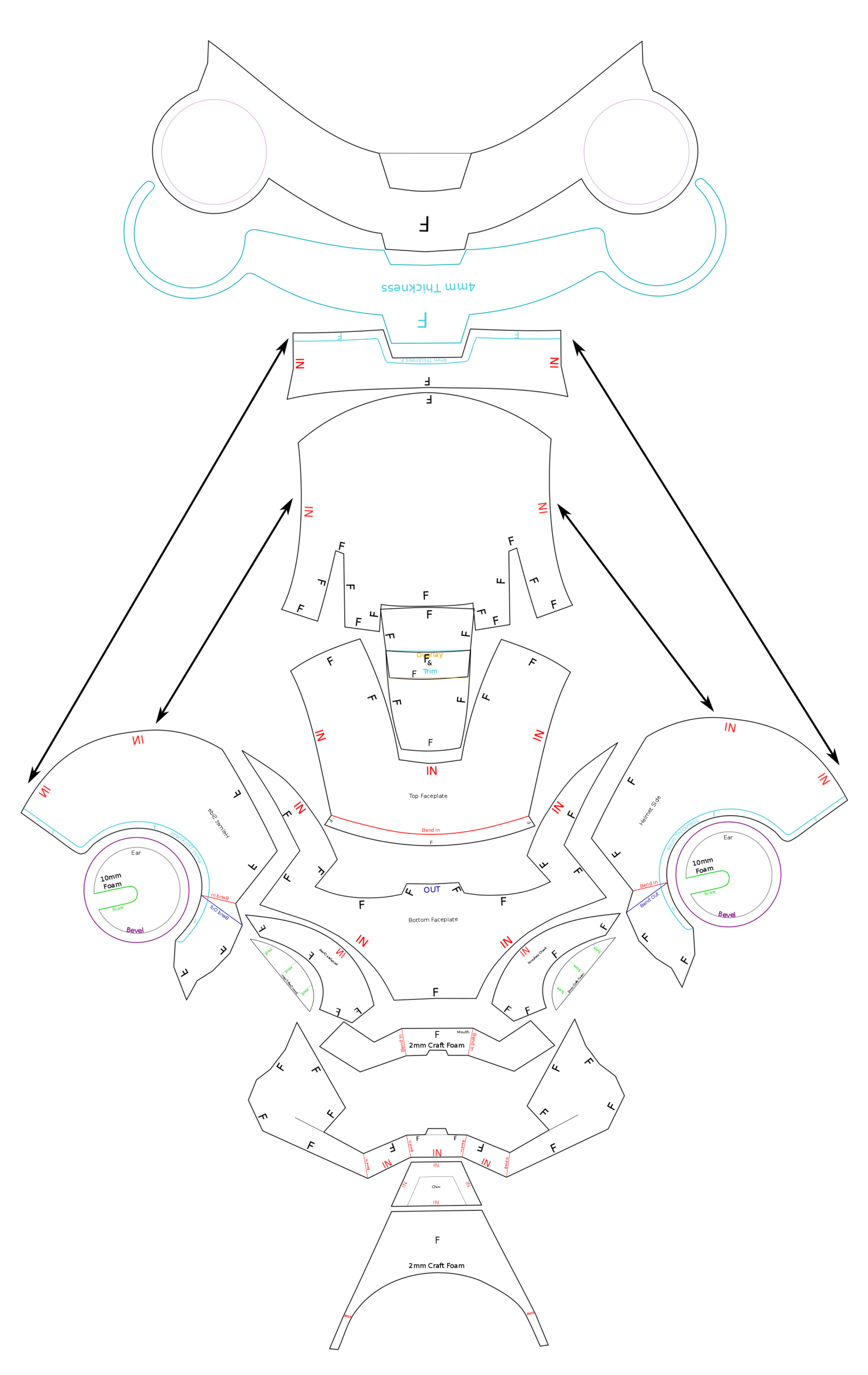 Iron Man Helmet Template Pdf regarding Printable Iron Man Helmet Template
