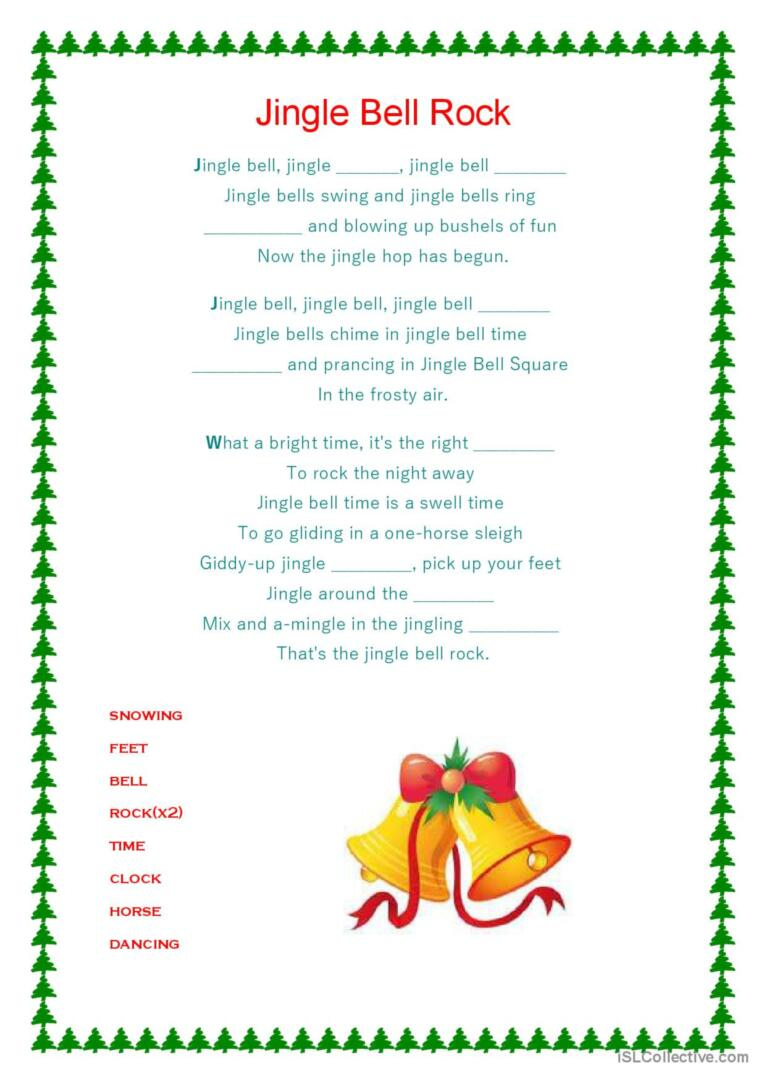 Jingle Bell Rock Song And Nursery Rh…: Português Ple Apostilas Pdf for Jingle Bell Rock Lyrics Printable