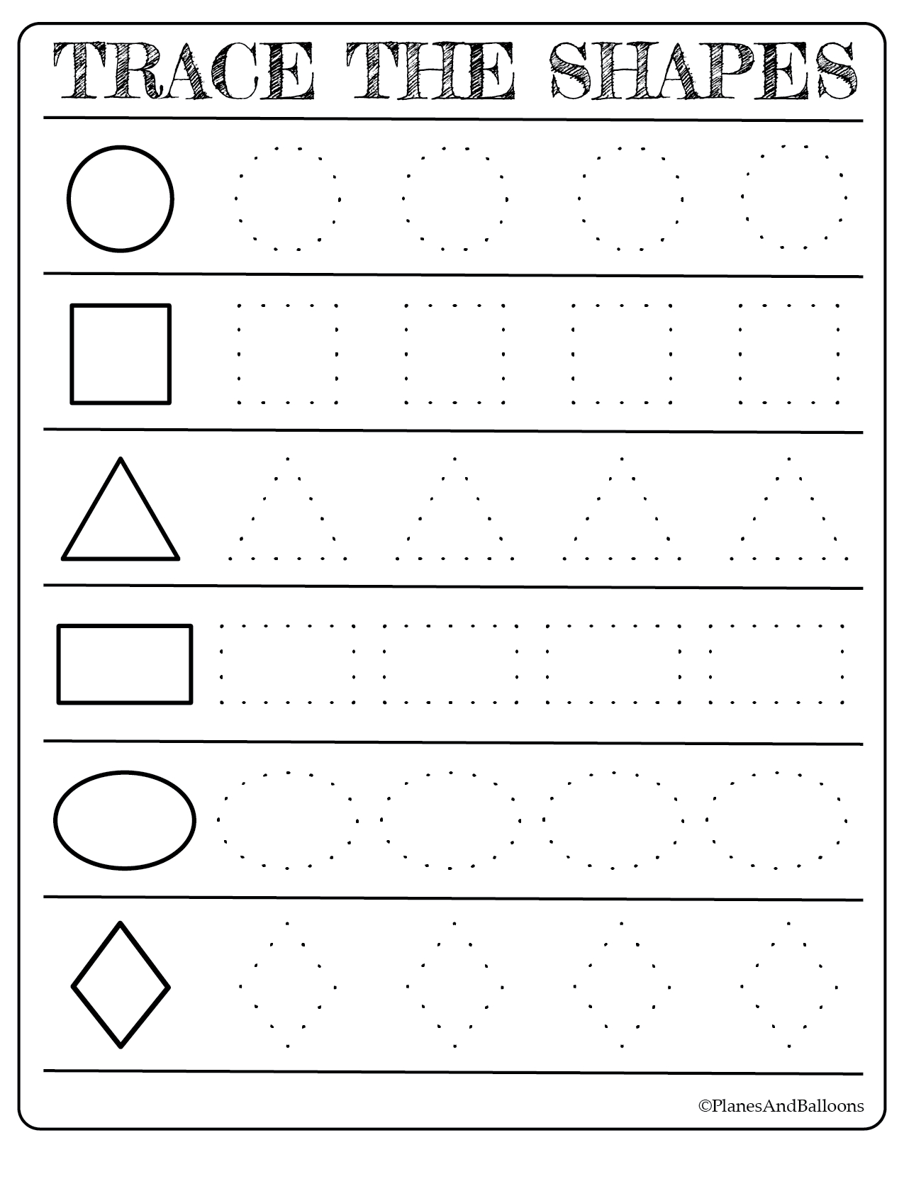 Kindergarten & Preschool Worksheets - Hudsonfarmhouse inside Preschool Free Printable Worksheets Shapes