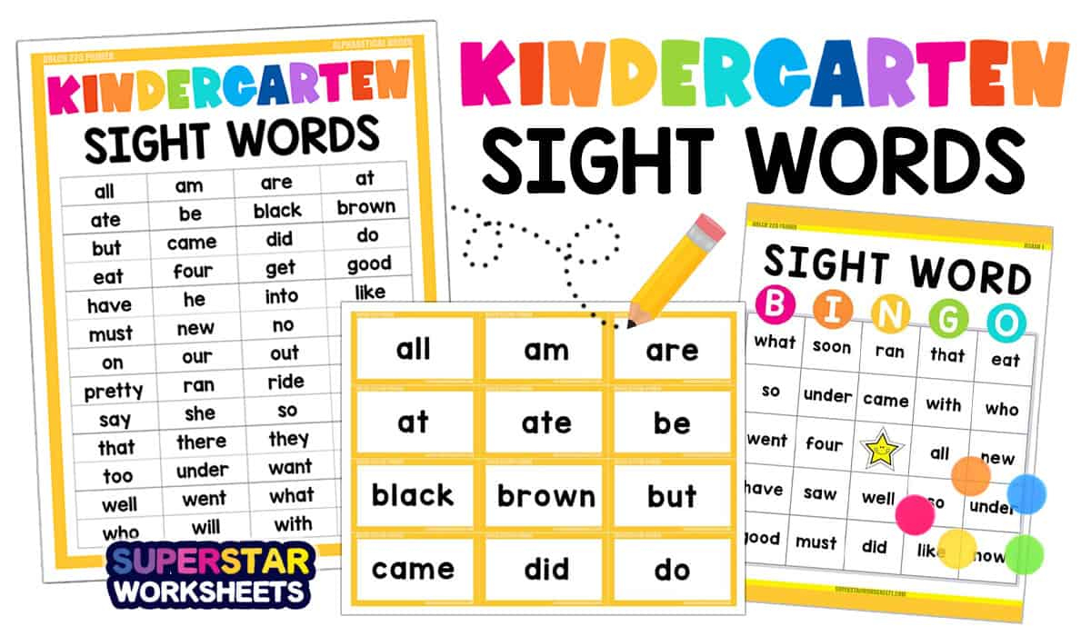 Kindergarten Sight Words - Superstar Worksheets within Printable Kindergarten Sight Word List
