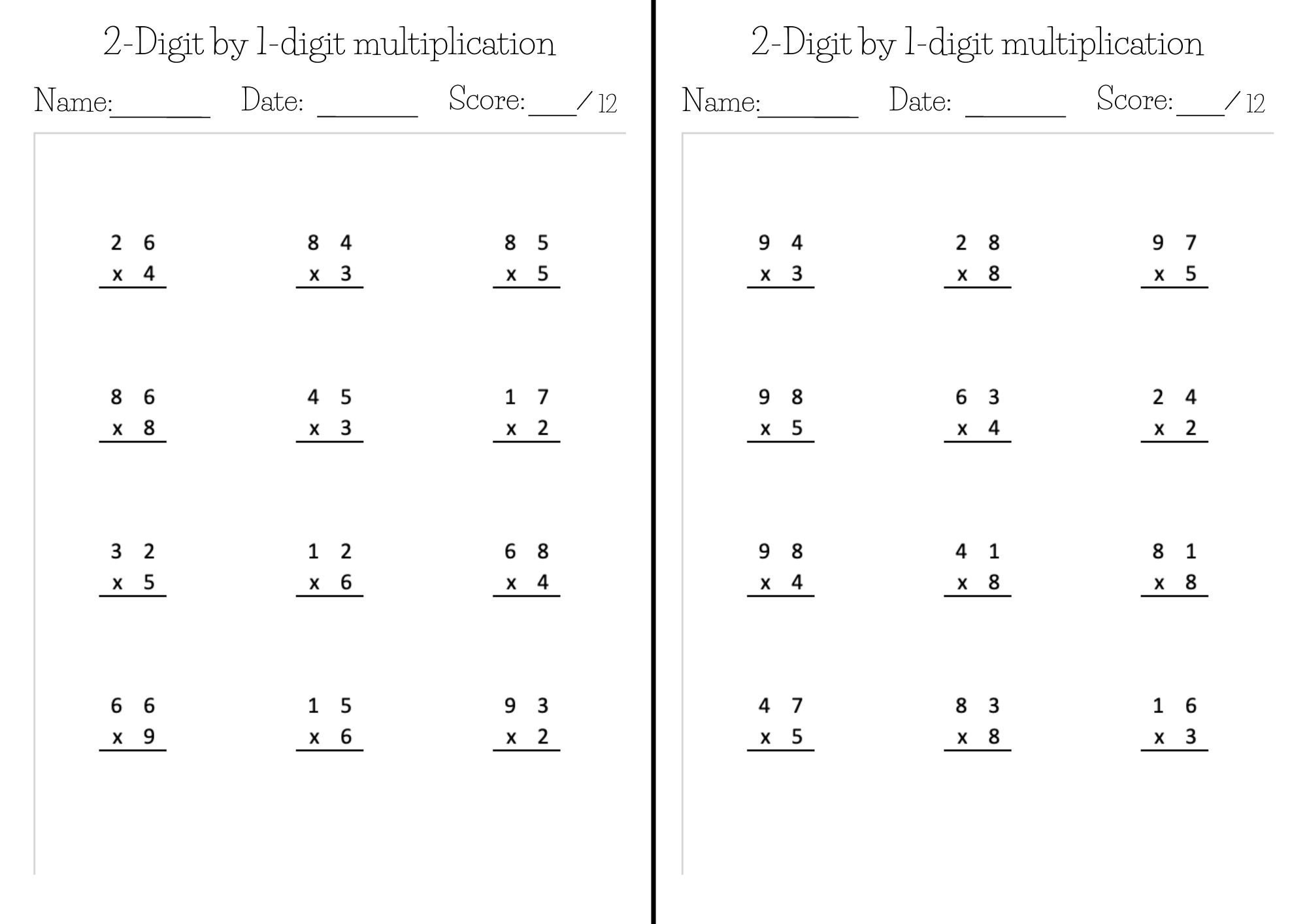 Kumon-Like Math Worksheets Exercise Pages In Pdf (2-Digit1 with regard to Printable Kumon Math Worksheets
