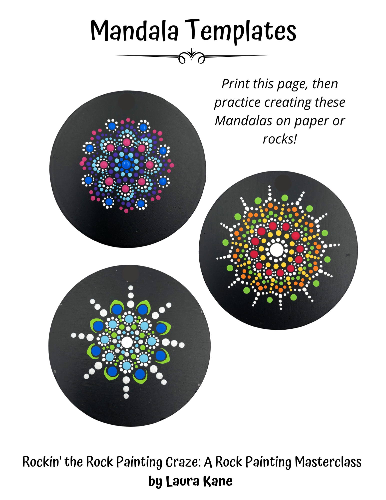 Lesson 6: Mastering Mandalas — Alleluia Rocks pertaining to Step By Step Free Printable Dot Mandala Patterns