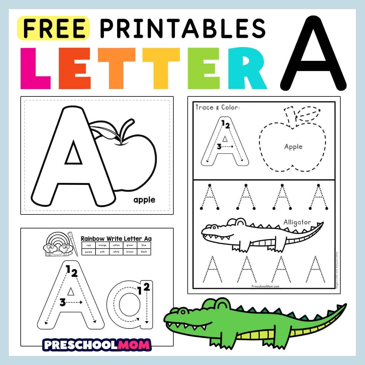 Letter A Preschool Printables - Preschool Mom in Free Printable Letter A Worksheets Preschool
