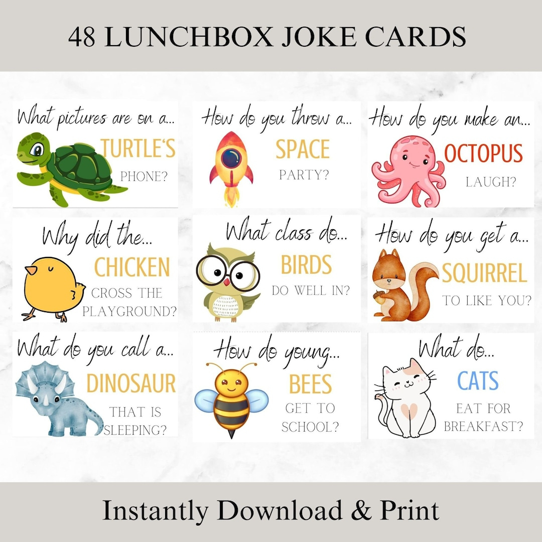 Lunchbox Accessories For Kids Holiday Jokes Lunch Box Notes For in Free Printable Lunch Box Notes