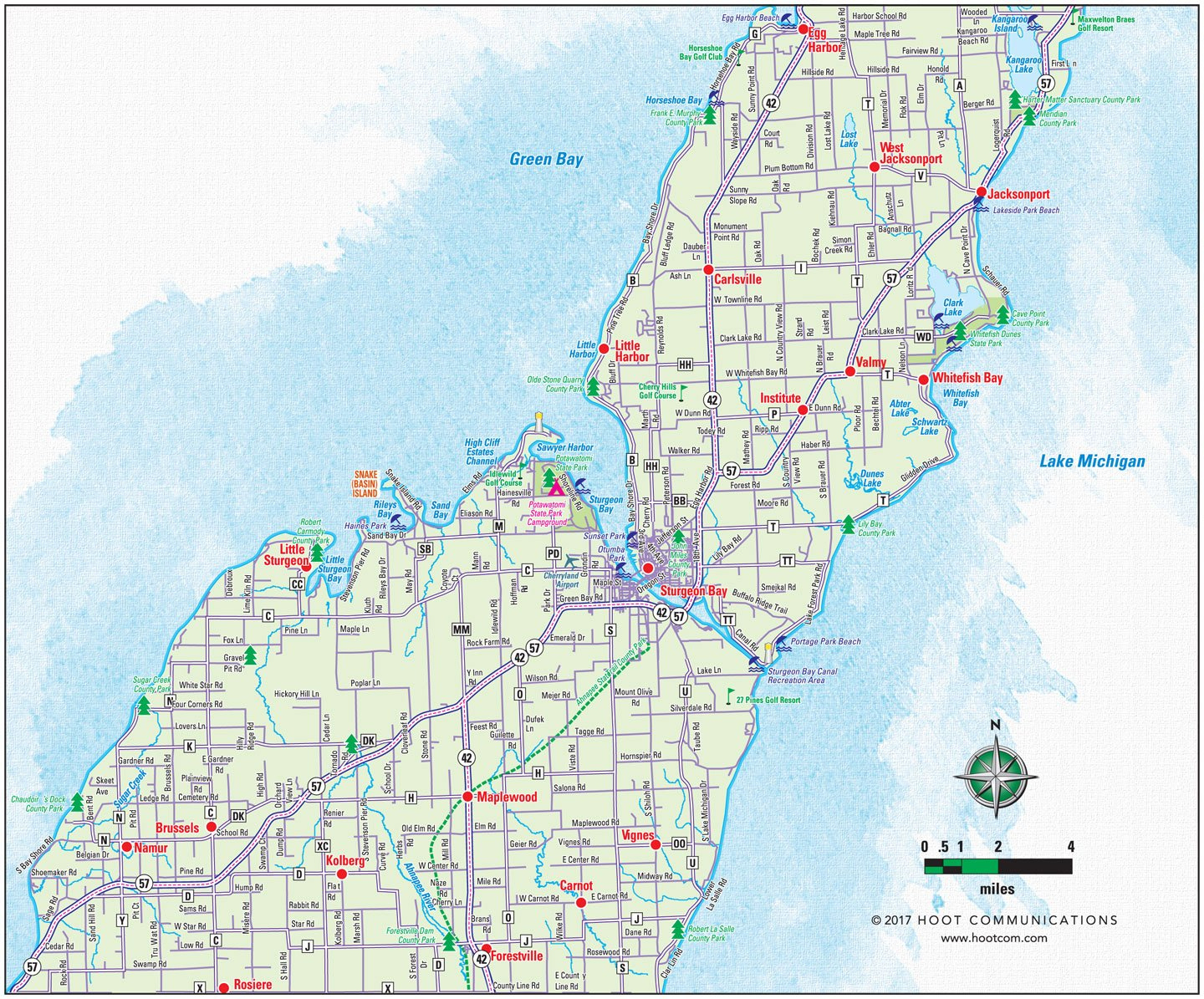 Maps – Door County Today inside Printable Map of Door County