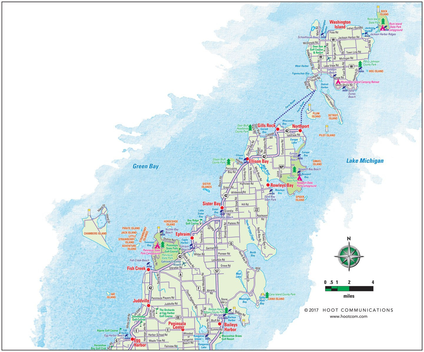 Maps – Door County Today with regard to Printable Map Of Door County
