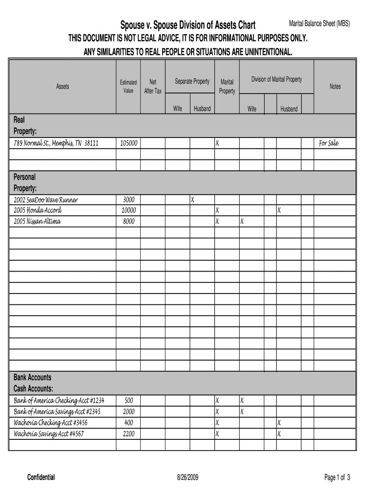 Marital Balance Sheet Template: Fill Out & Sign Online | Dochub intended for Free Printable Divorce Asset Worksheet