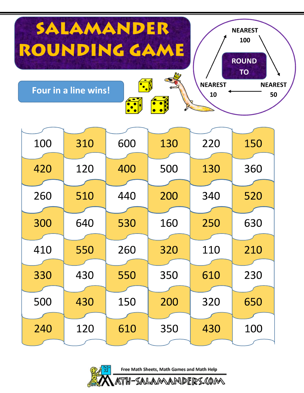 Math Games 4Th Grade with Math Games For 4Th Graders Printable