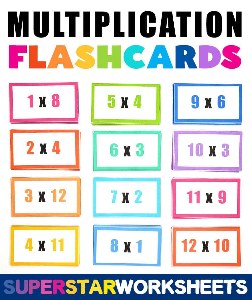Multiplication Flashcards - Superstar Worksheets in Printable Multiplication Flash Cards 0 12 with Answers on Back