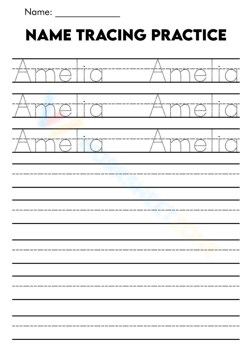 Name Tracing Worksheets & Printable intended for Free Printable Name Writing Practice